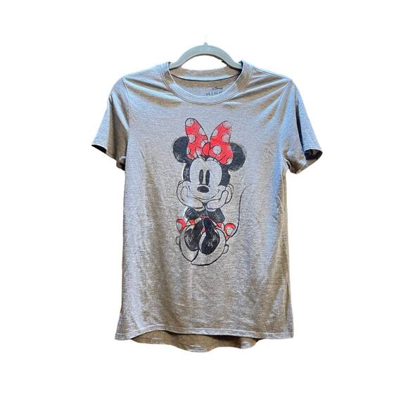Disney Minnie Mouse Grey T-shirt size XS - Picture 1 of 4